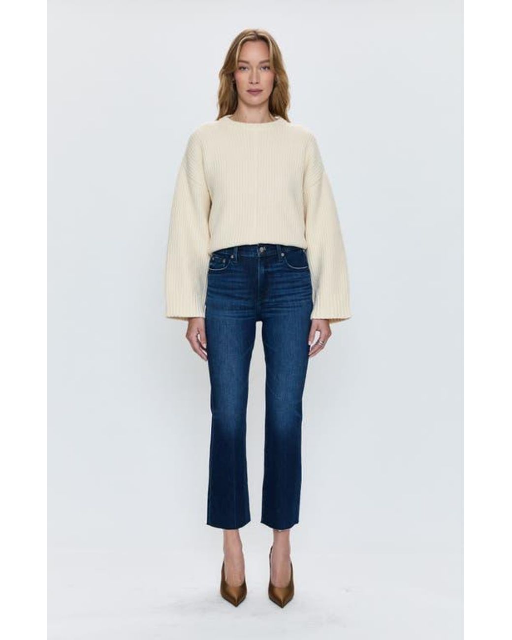 Pistola Blue Lennon High Waist Ankle Bootcut Jeans