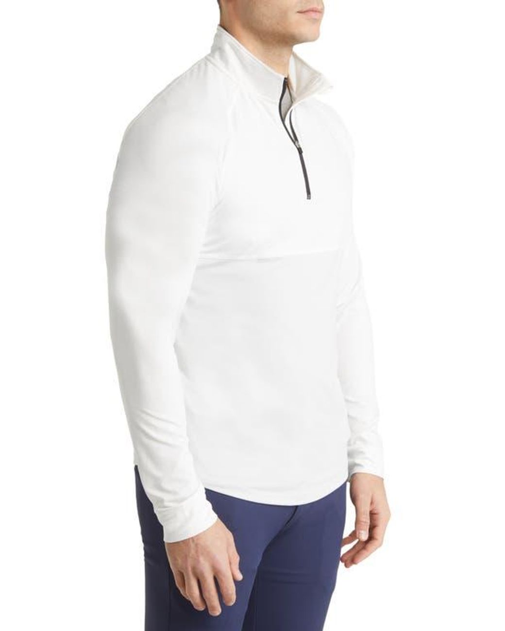Swannies White Liam Quarter Zip Pullover for men