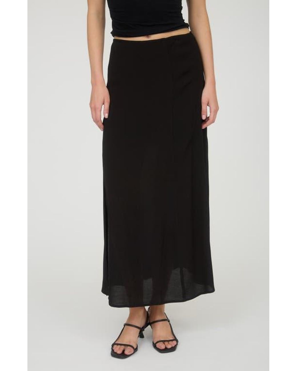 Blu Pepper Black Midi Skirt