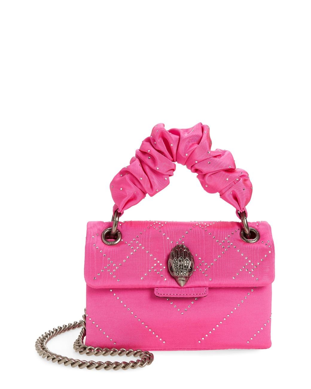 Kurt Geiger Mini Kensington Ruched Handle Bag in Pink | Lyst