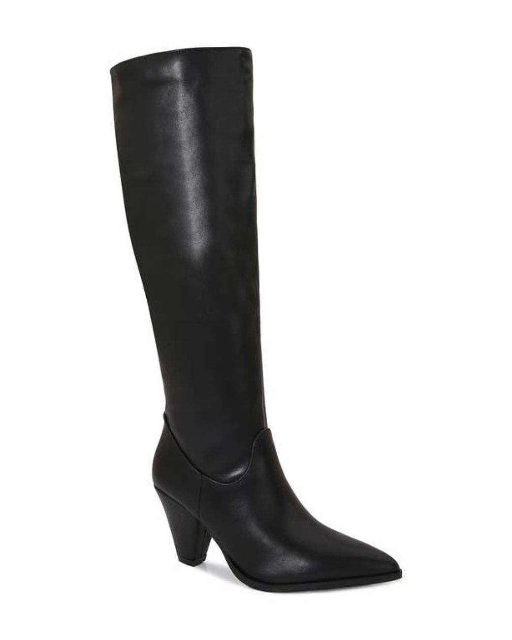 BERNESS Black Cone Heel Knee High Boot