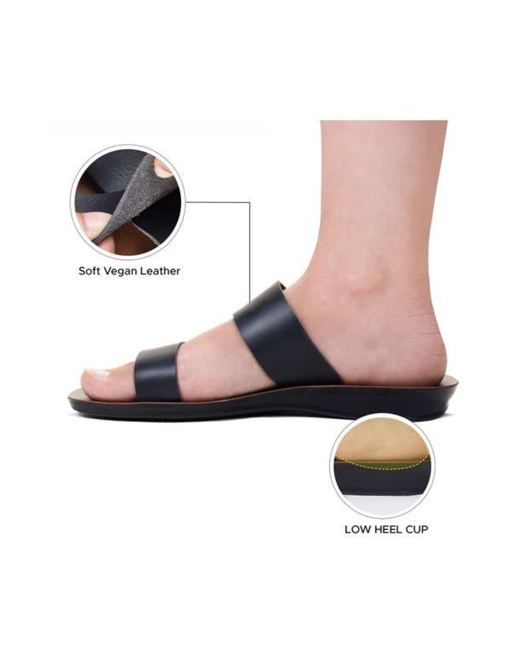 Aerosoft Black Ella Comfort Flat