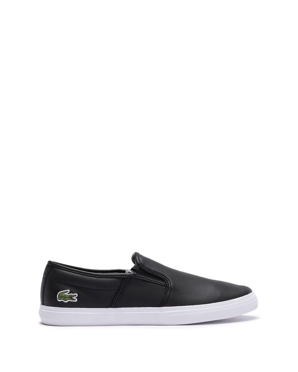 Lacoste Tatalya Leather Slip on Sneaker in Black for Men Lyst