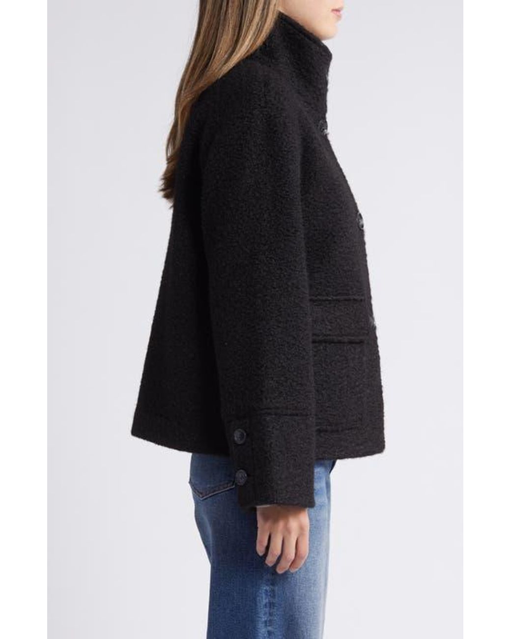 Sam Edelman ★ Stand Collar Pressed Boucle Jacket Sam Edelman Bouclé Short Stand Collar Jacket | Saks Fifth Avenue