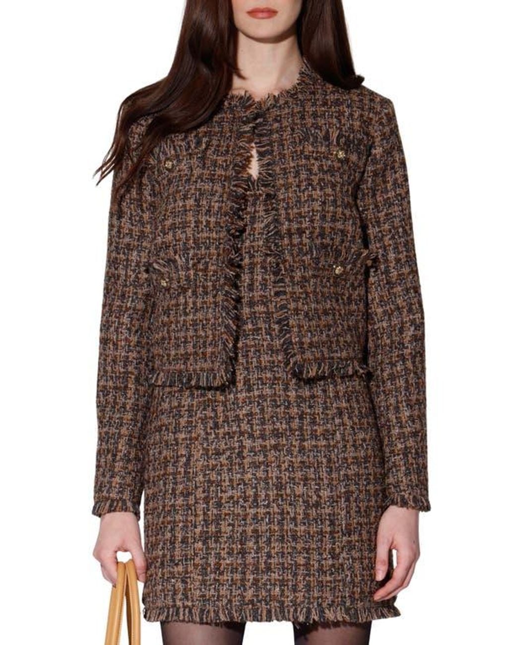 Walter Baker Brown Tucker Tweed Jacket