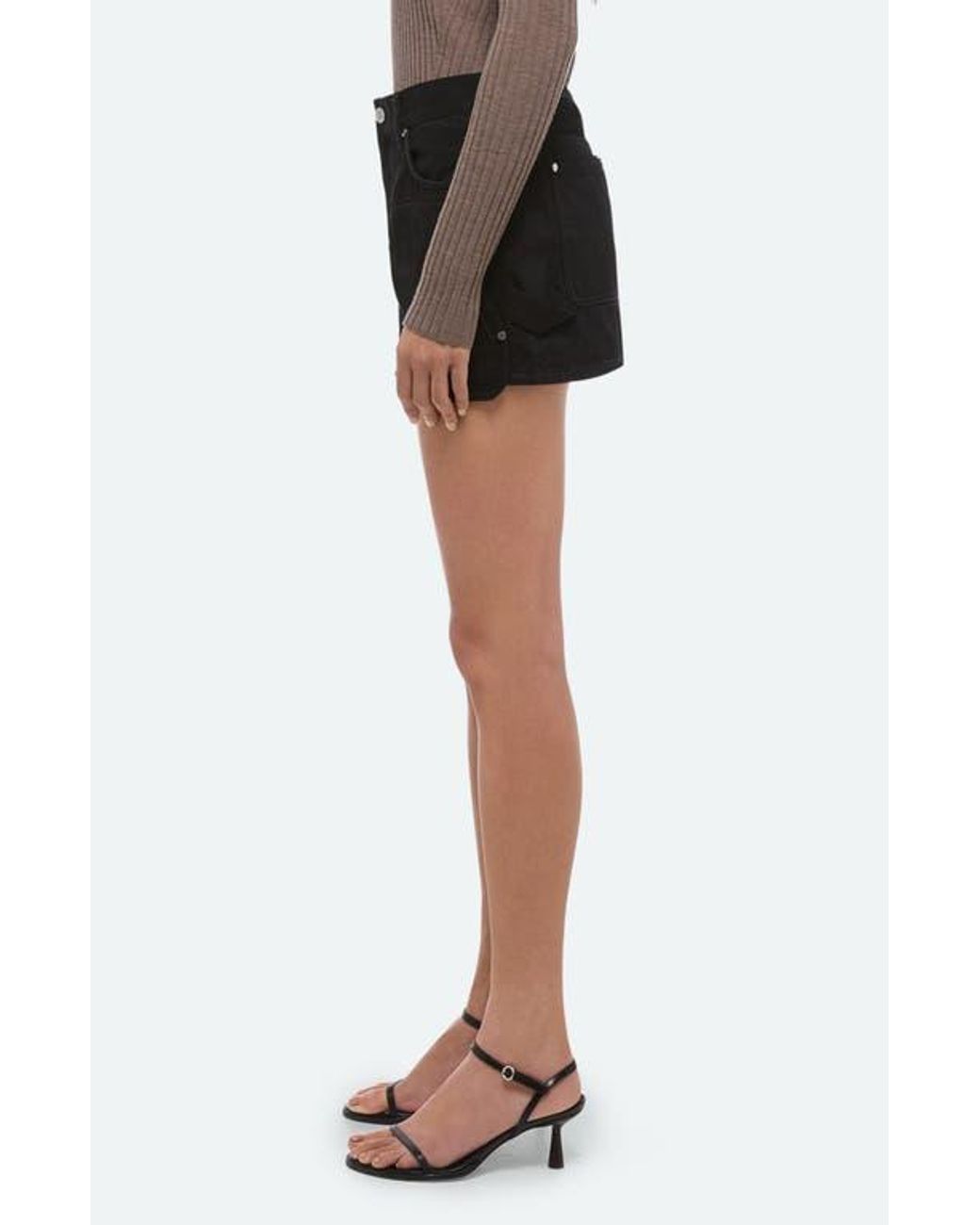 Helmut Lang Black Carpenter Miniskirt