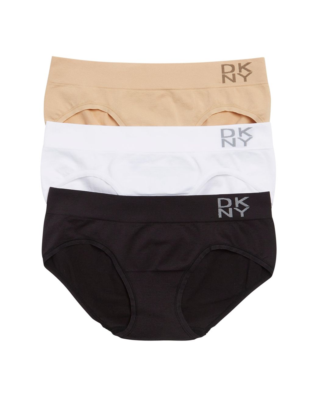 DKNY Energy 3-pack Seamless Bikini Panties in Natural