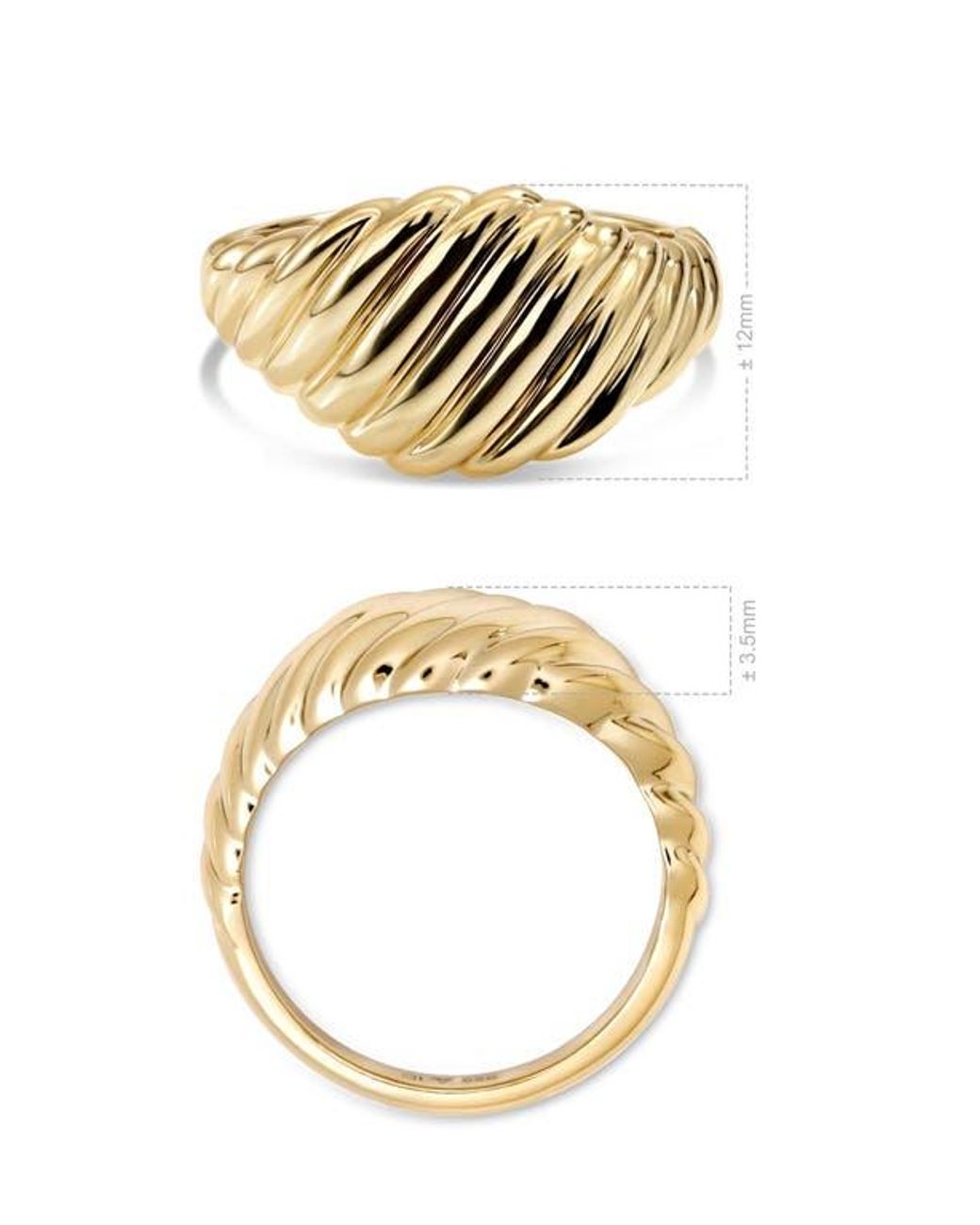 DEVATA Metallic Tapered Rope Band Ring
