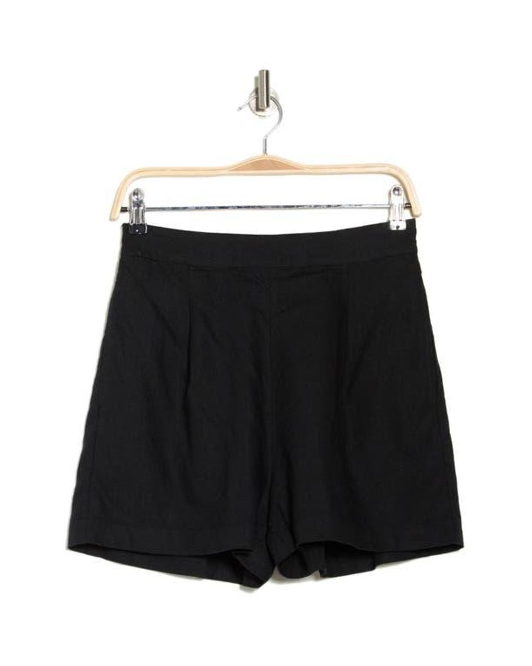 Madewell Black Solid Linen Blend Shorts