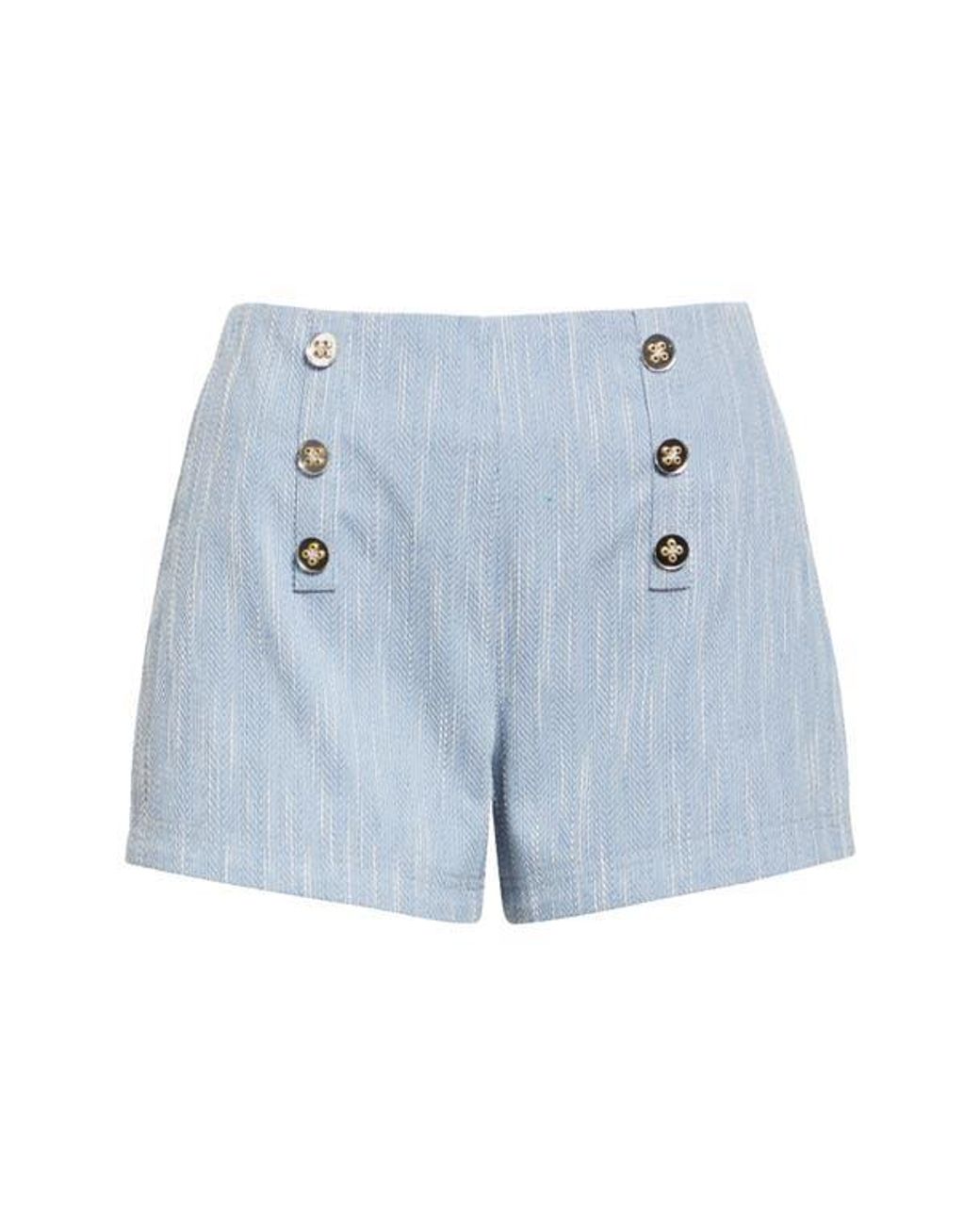 Ramy Brook Blue Samira Front Button Shorts