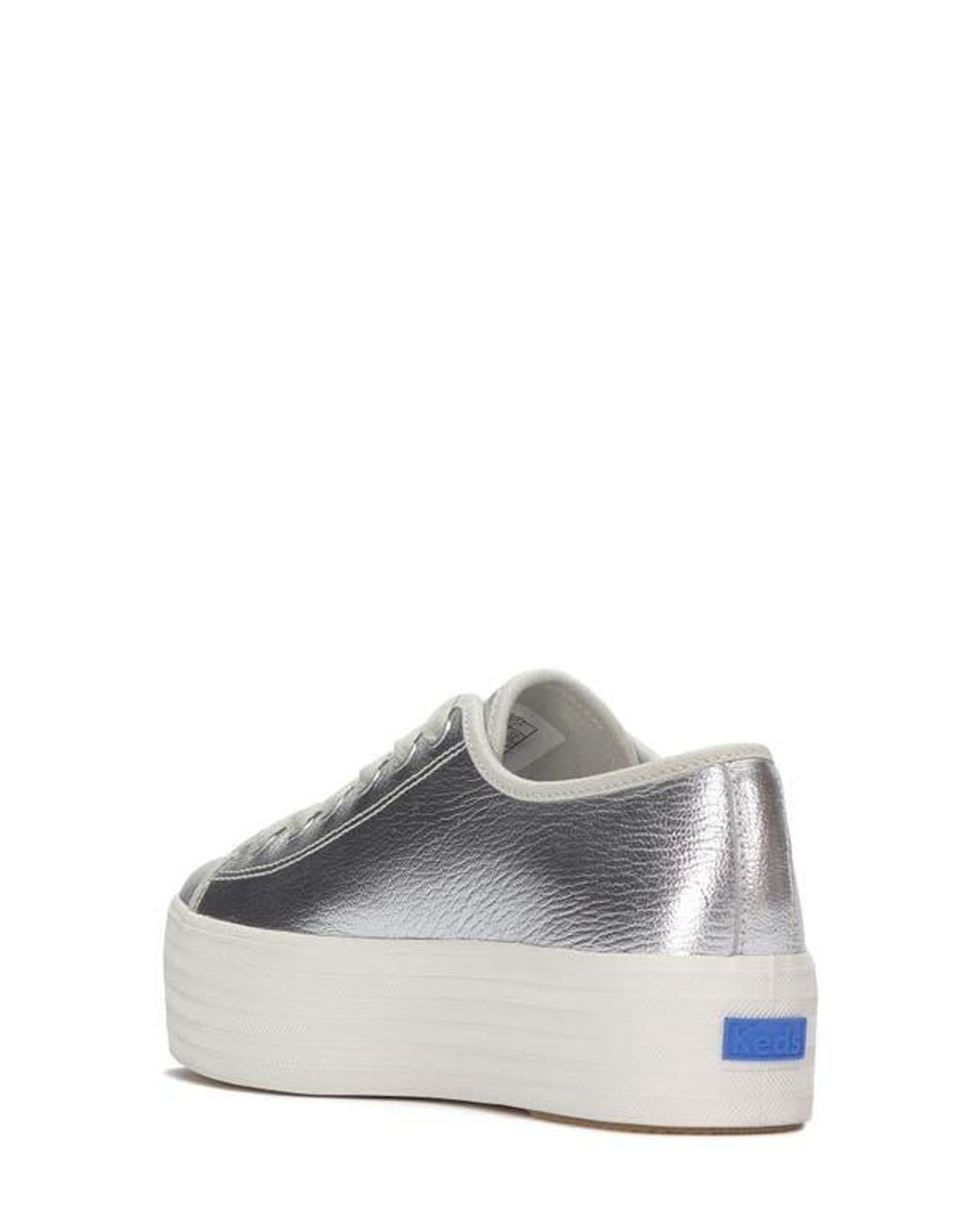 Keds Gray Trip Up Leather Platform Sneaker