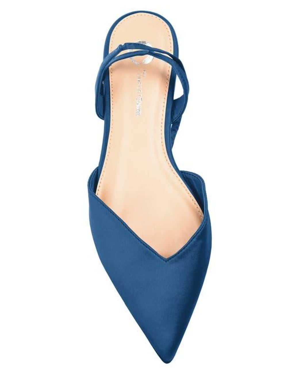 Journee Collection Blue Lace-Up Pointed-Toe Flat