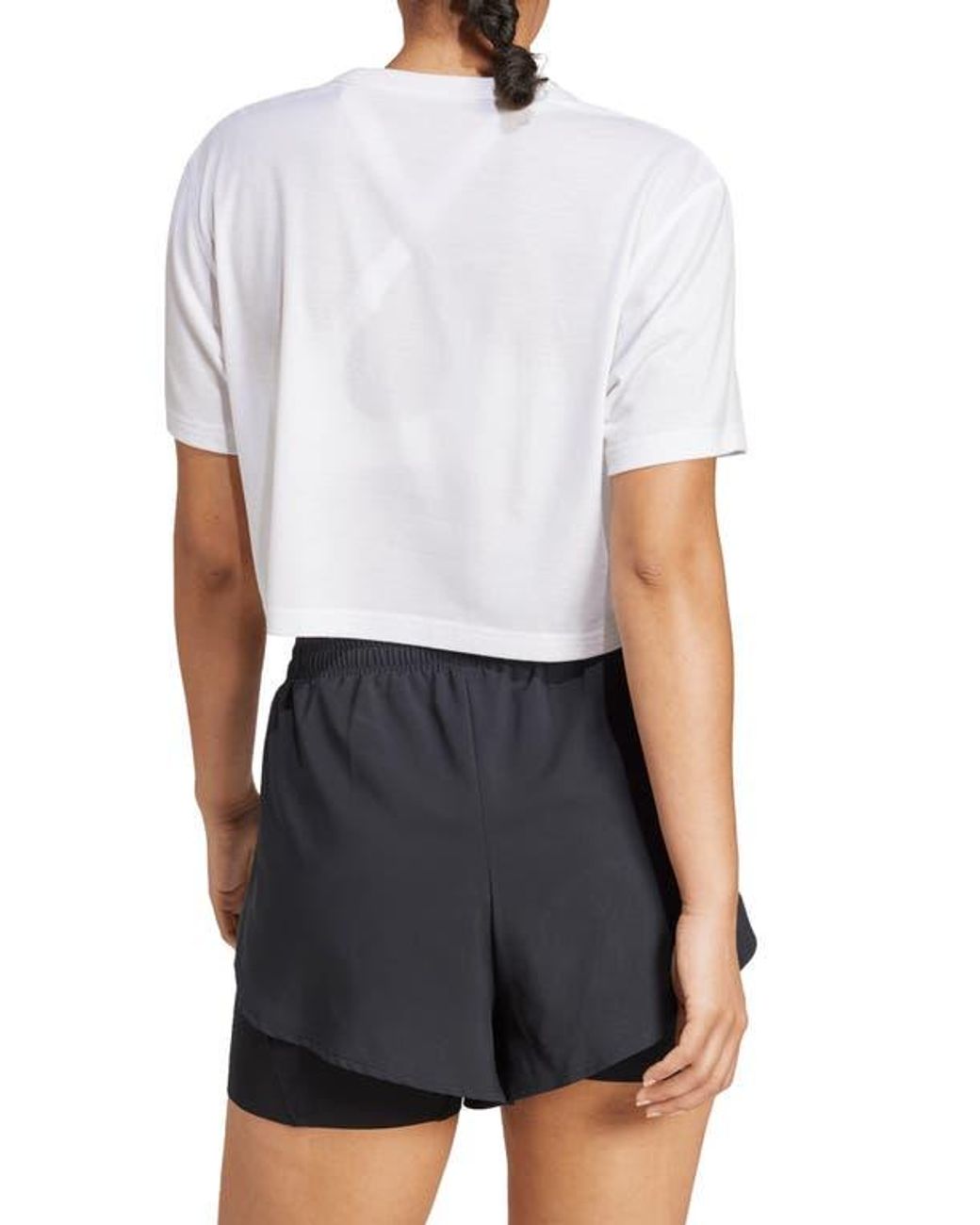 Adidas White Train Essentials Boxy Workout T-Shirt