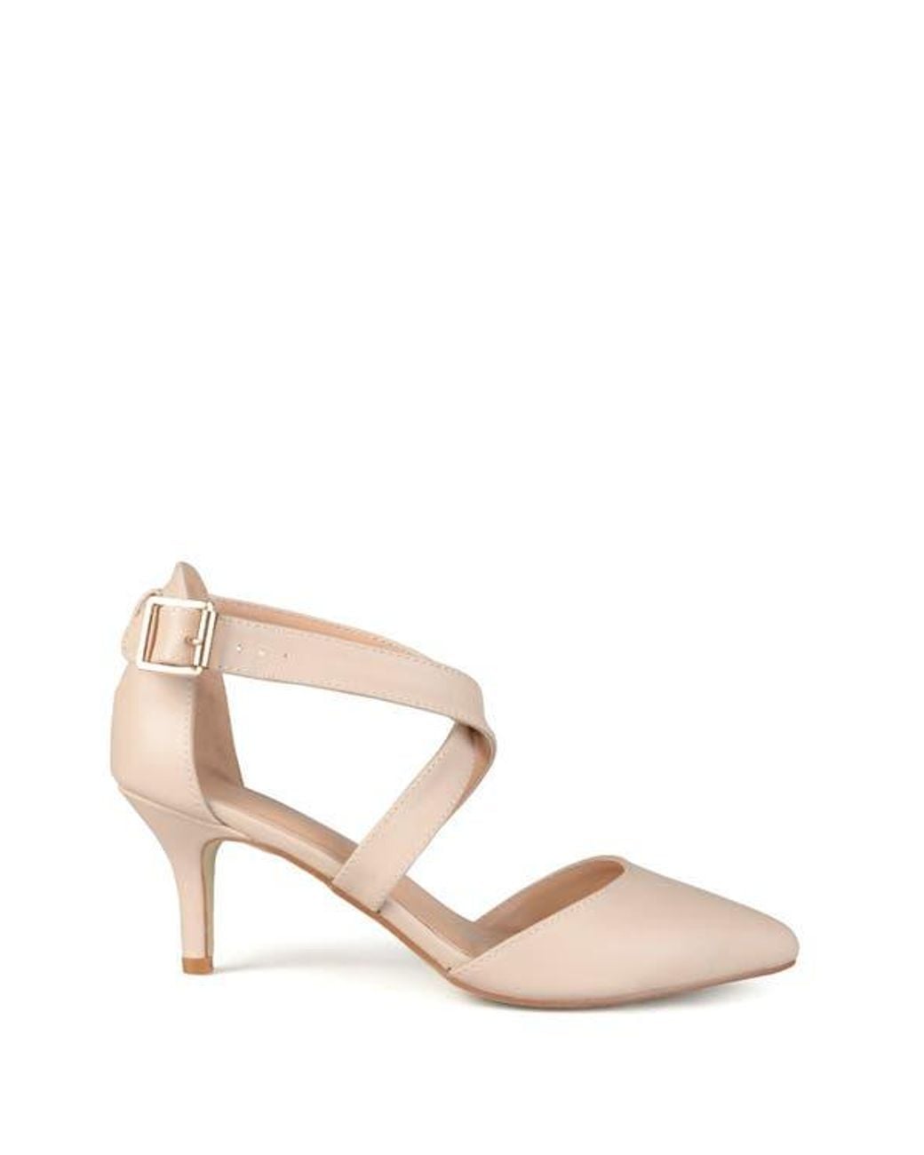 Journee Collection Pink Riva Crossover Pump