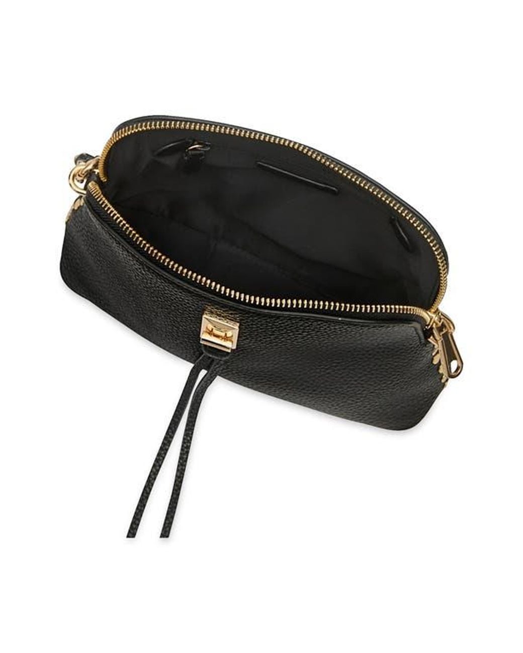 Rebecca Minkoff Black Darren Dome Leather Crossbody Bag