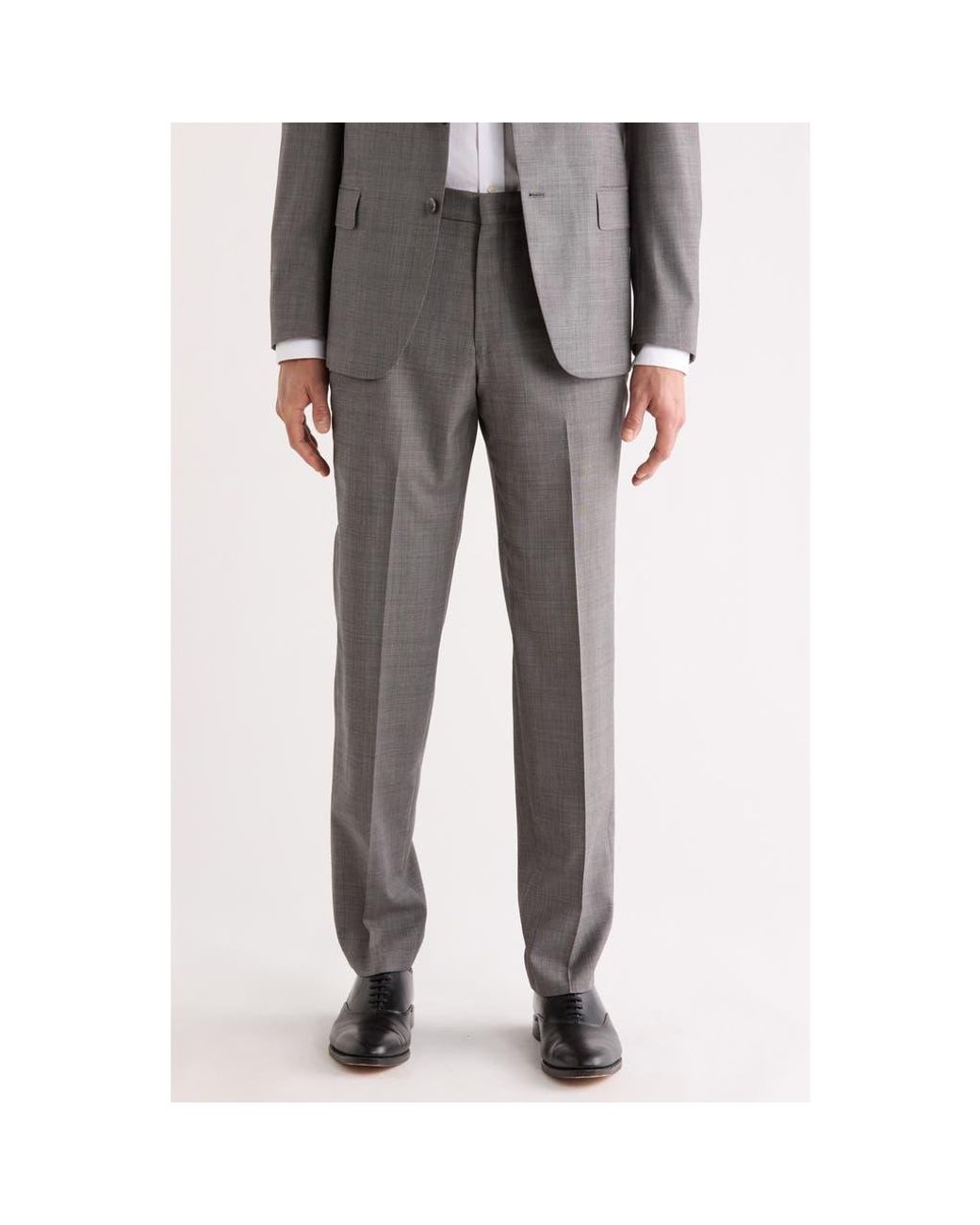 Vince Gray Flat Front Wool Suit Pants for men