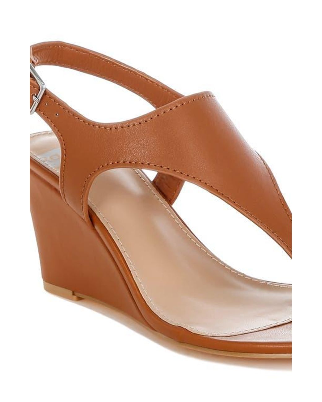 Rag & Co Brown Wami Wedge Sandal