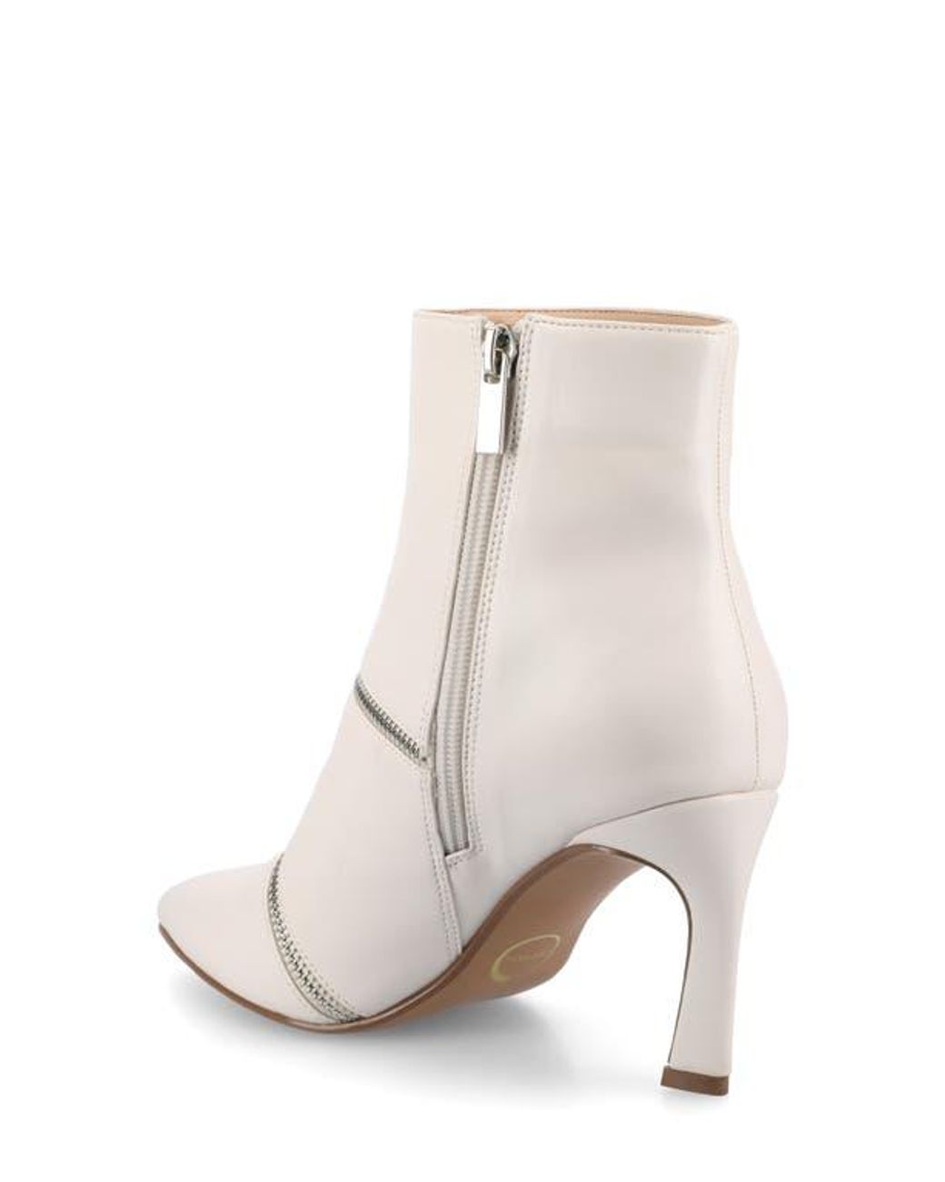 Journee Collection White Catoa Zip Boot