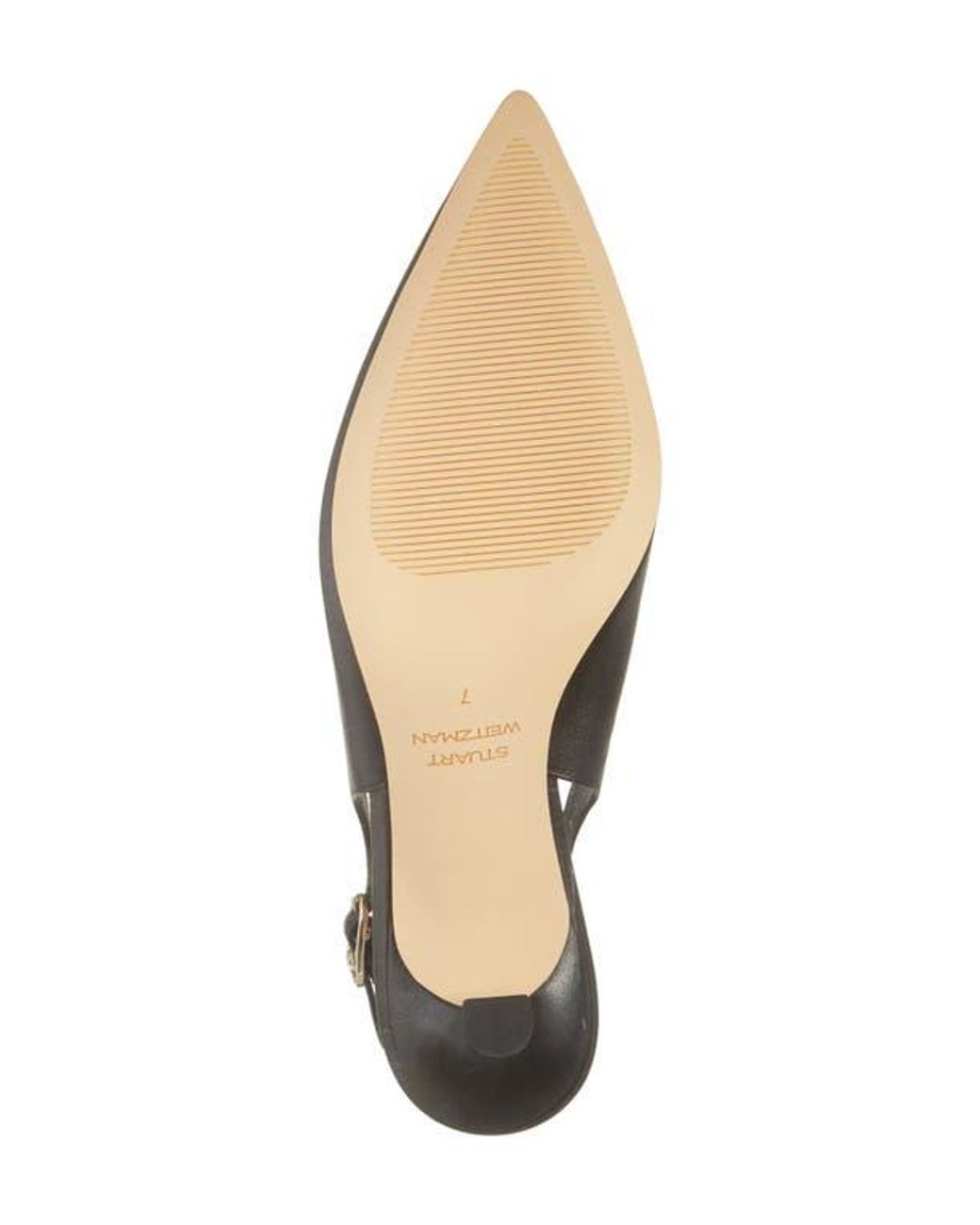 Stuart Weitzman Black Isla 50 Slingback Pump
