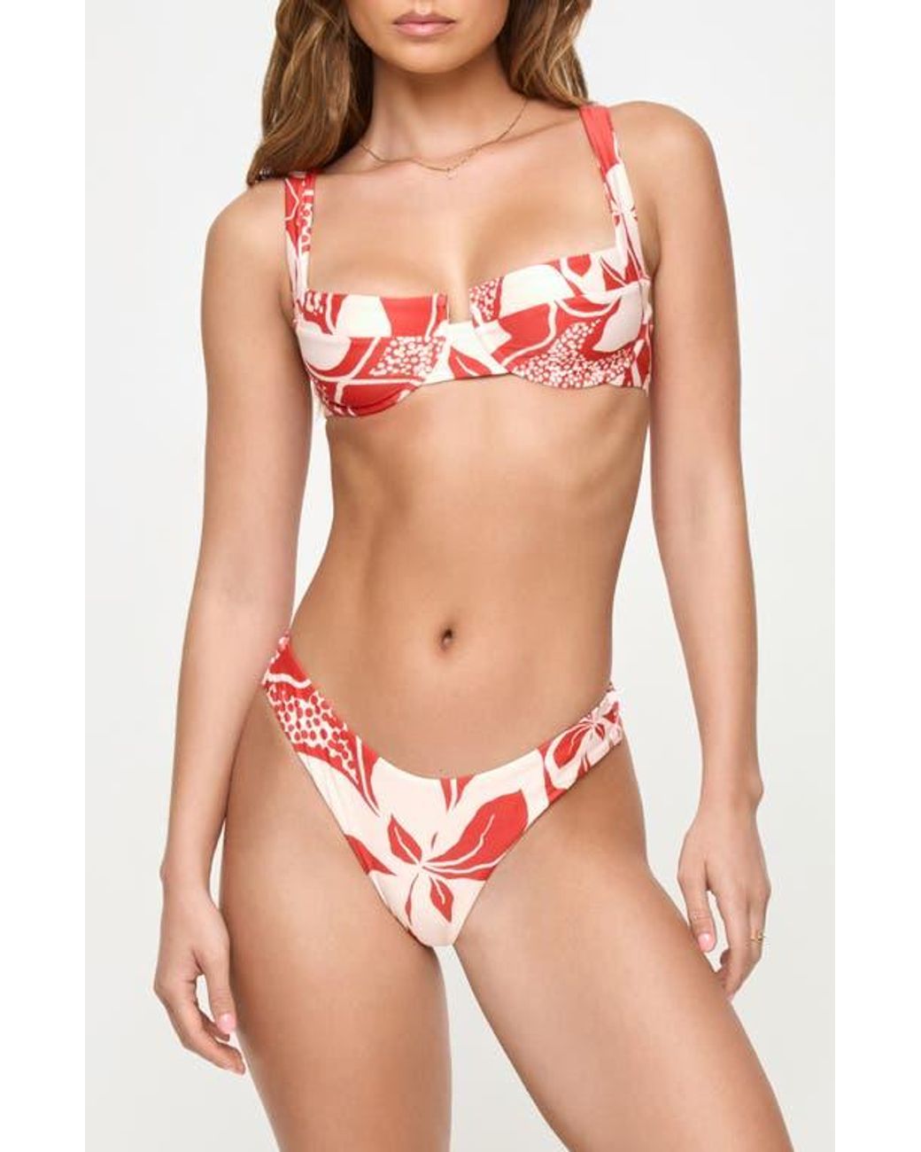 LSPACE Pink Mako Underwire Bikini Top