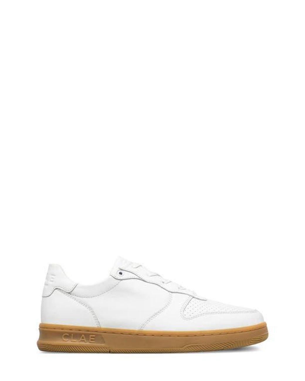CLAE White Malone Leather Sneaker for men