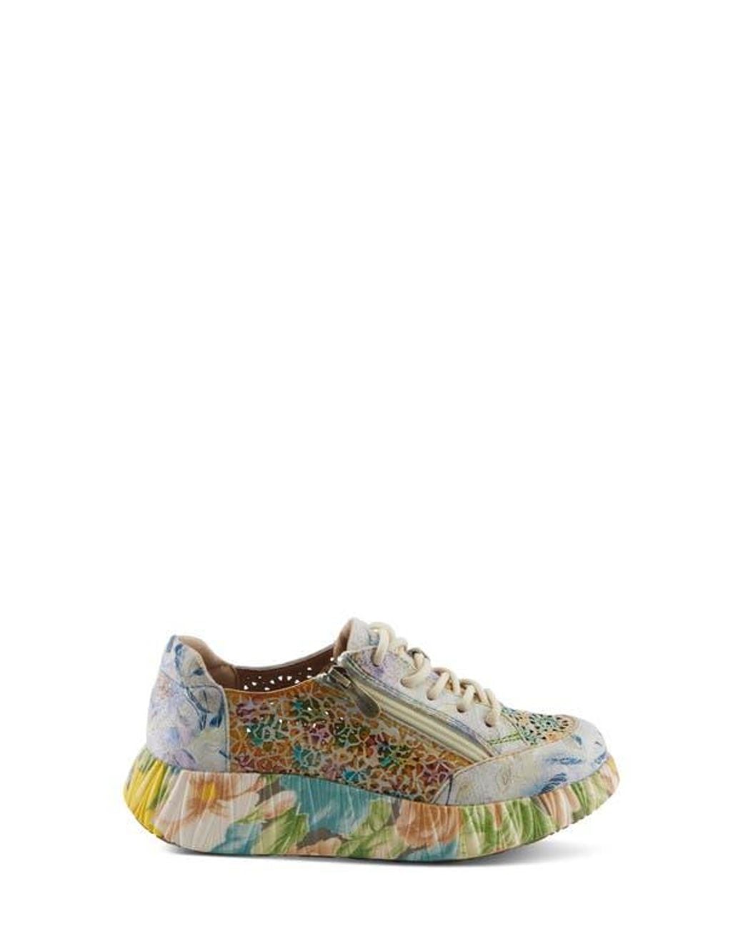 Spring Step Blue Bloomington Platform Sneaker