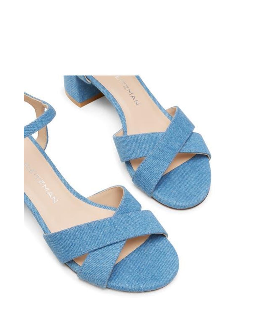 Stuart Weitzman Blue Dayna Ankle Strap Sandal