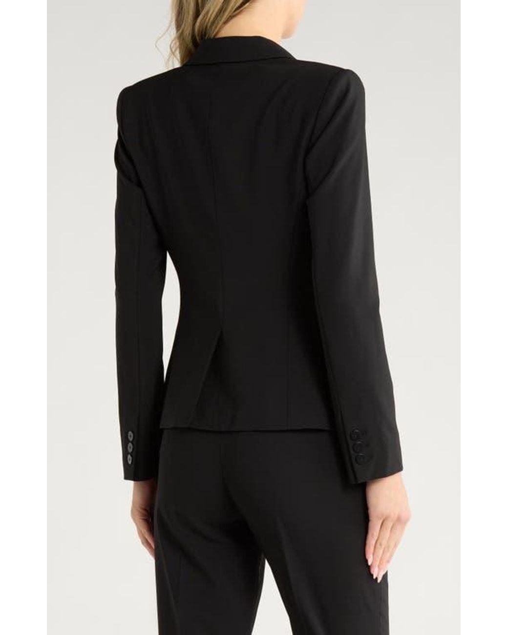 Theory Carissa Verve Stretch Virgin Wool Blazer in Black | Lyst