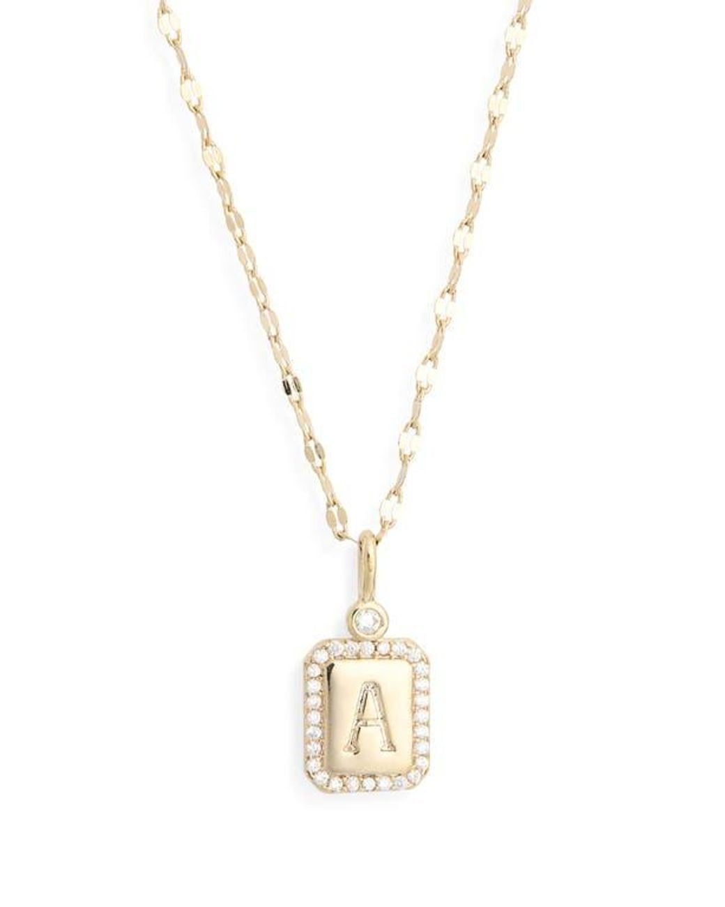 Leith Metallic Initial Pendant Necklace