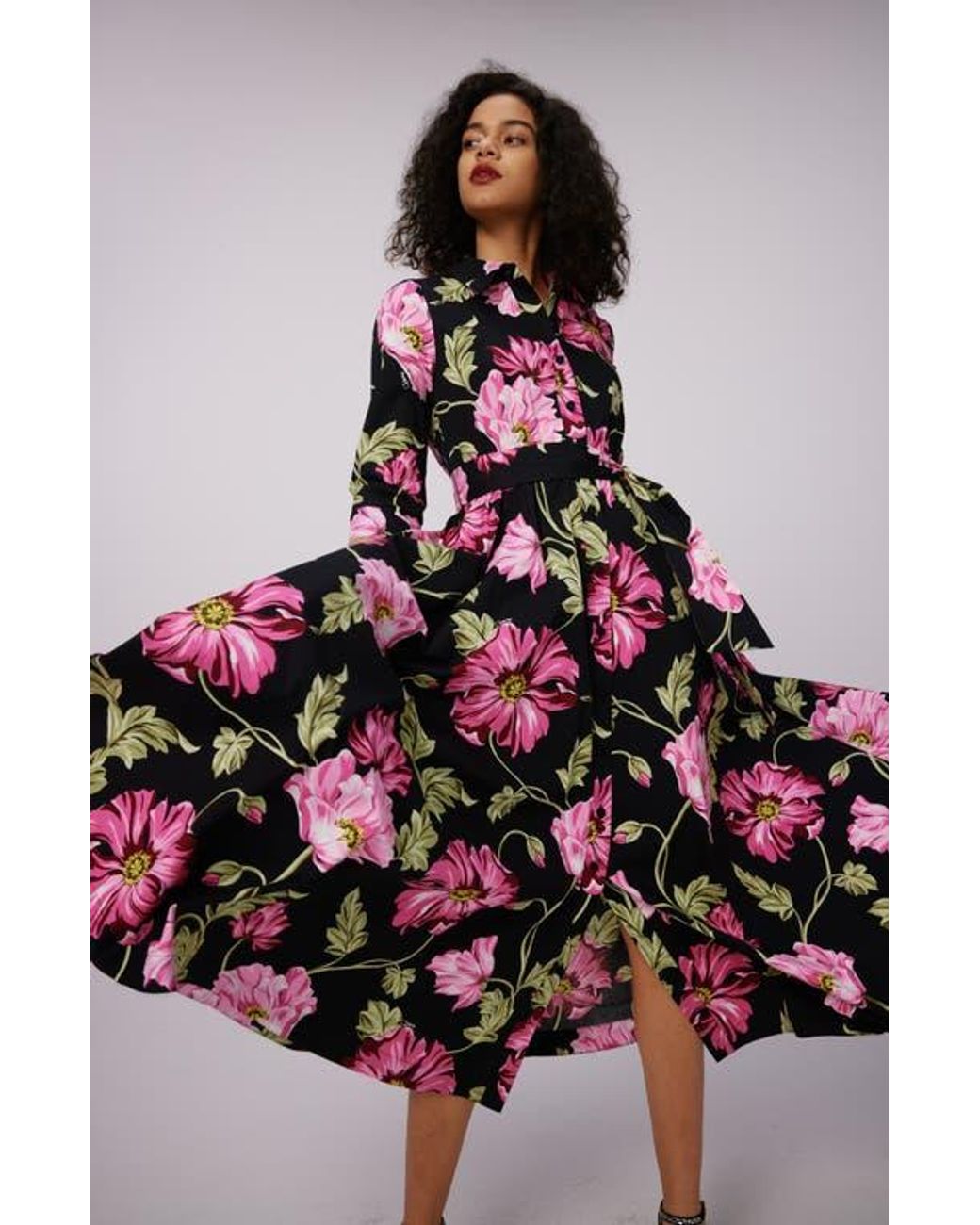 Diane von Furstenberg Multicolor Blaine Floral Shirtdress