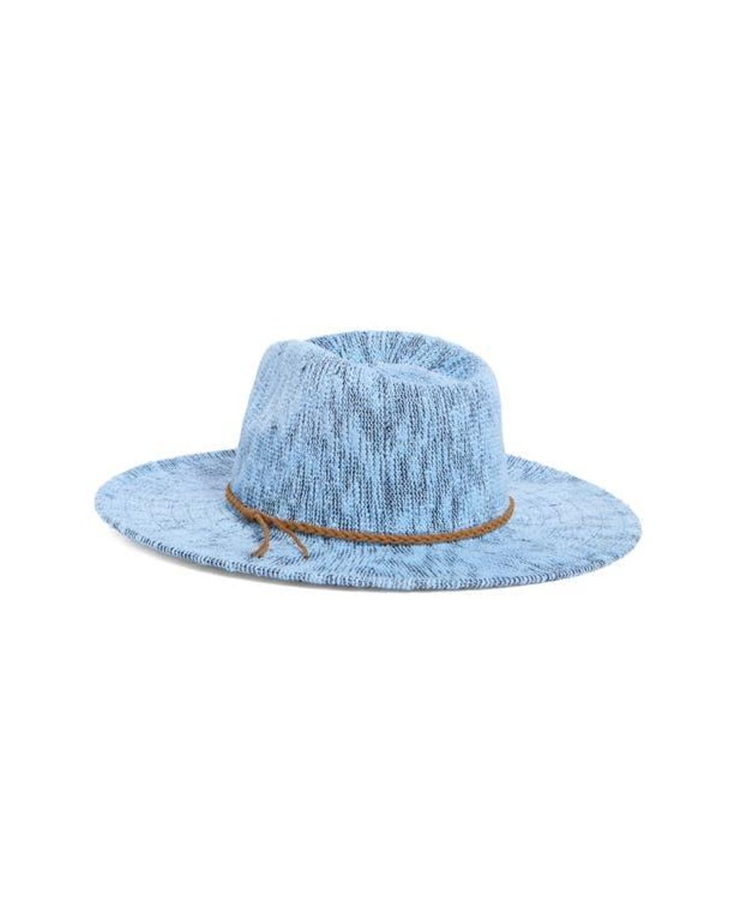 Scala Blue Knit Fedora