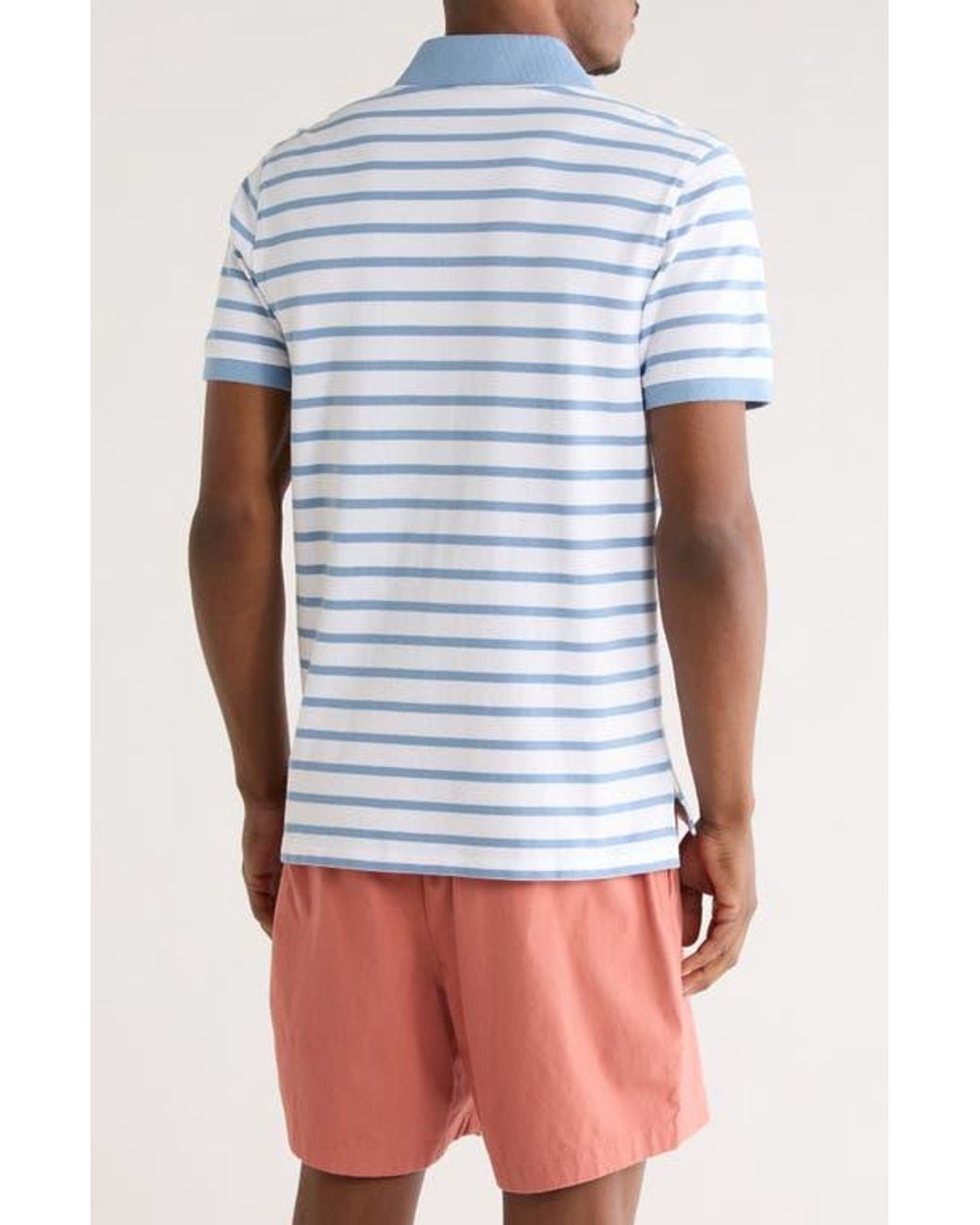 Brooks Brothers Blue Short Sleeve Pique Polo for men