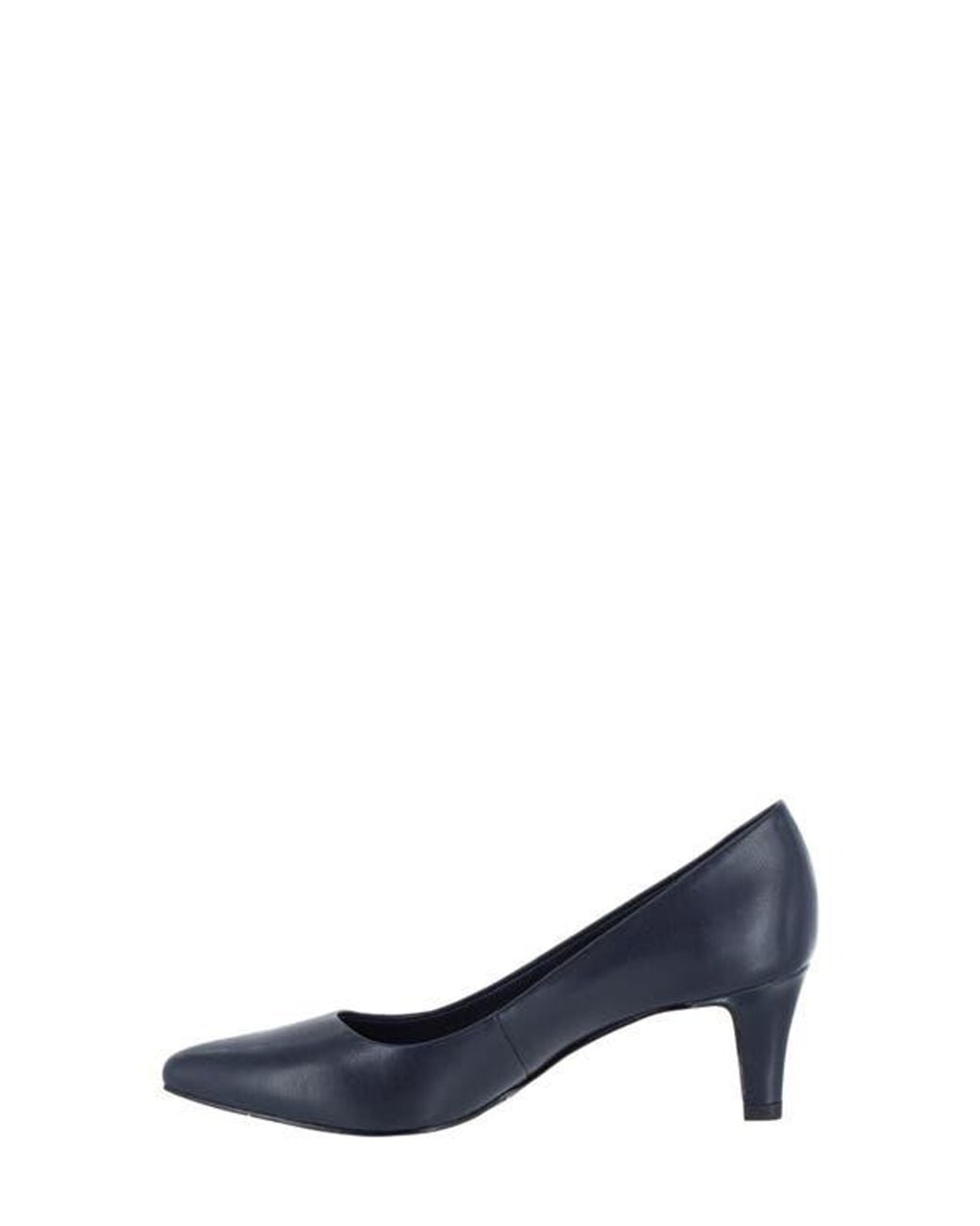 Easy Street Blue Patent Pointed-Toe Pumps