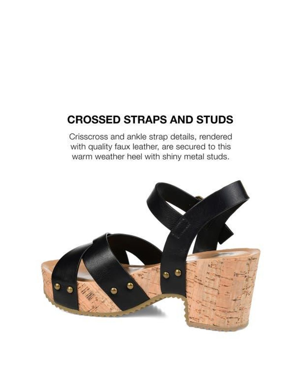 Journee Collection Black Platform Sandal