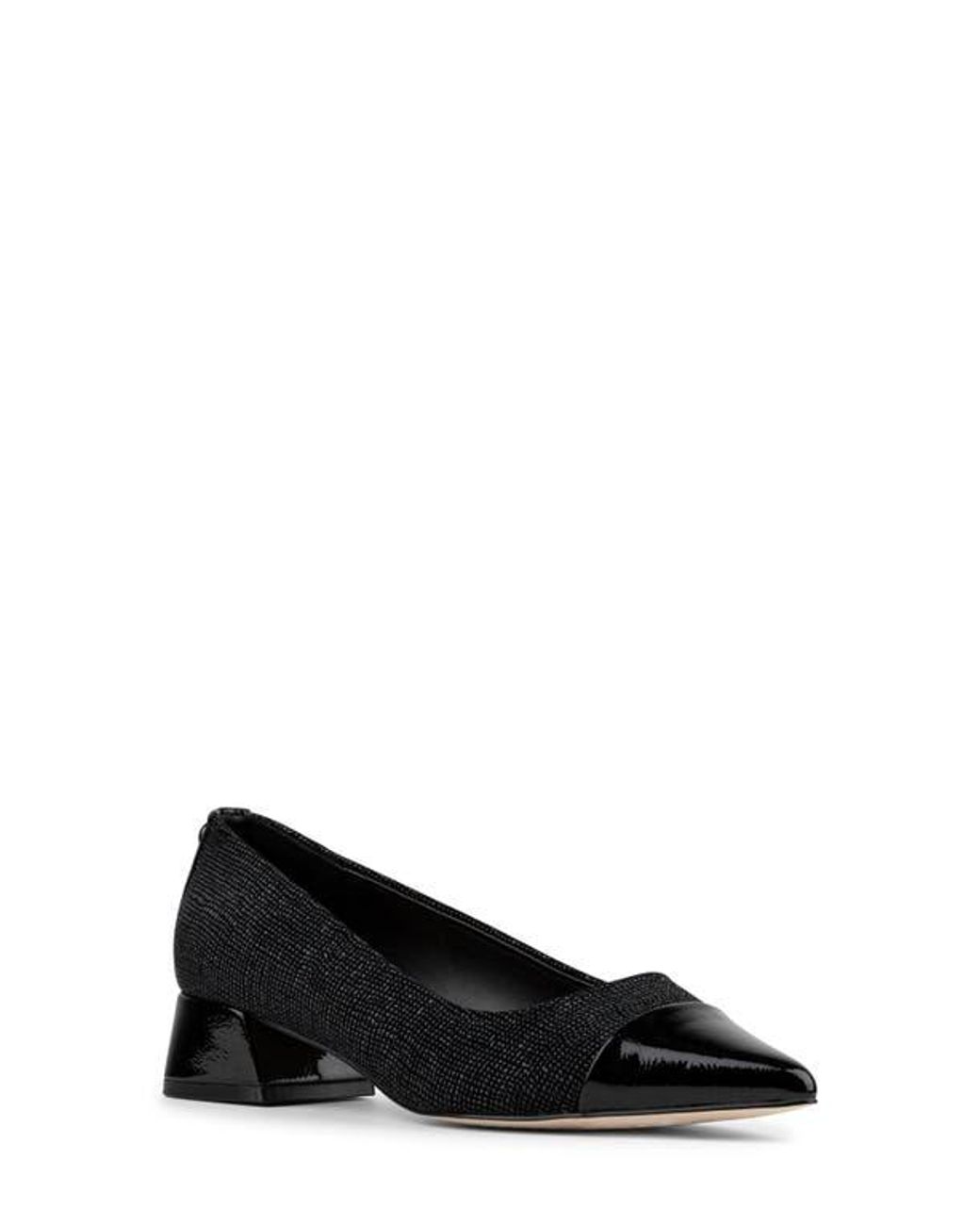 Donald J Pliner Black Cap Toe Pump