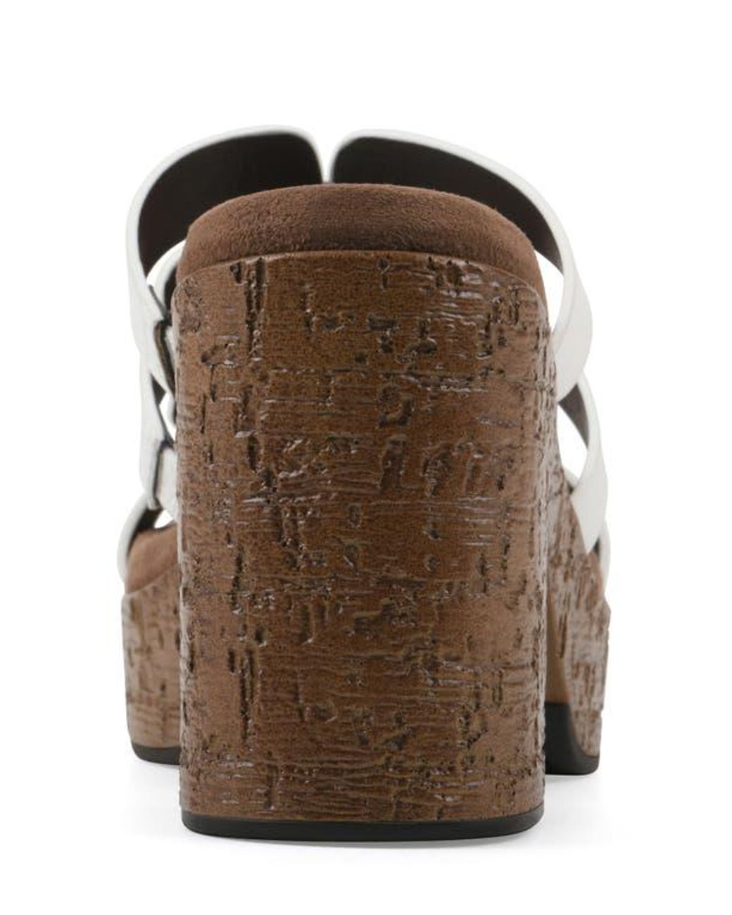 White Mountain Brown Barillo Platform Slide Sandal