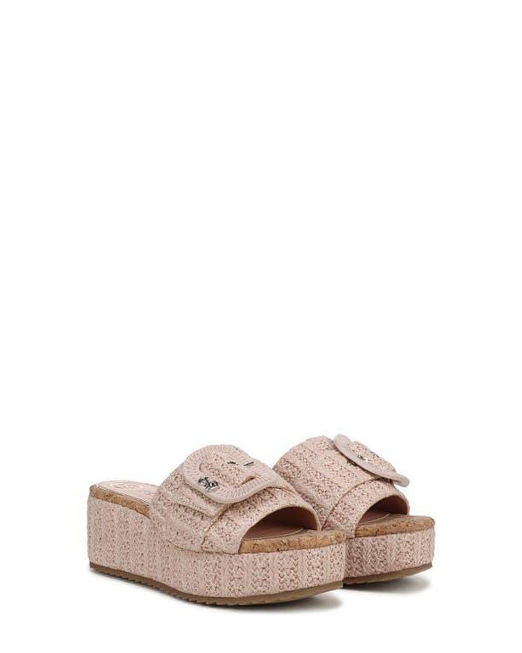 Sam & Libby Pink Crysta Platform Slide Sandal