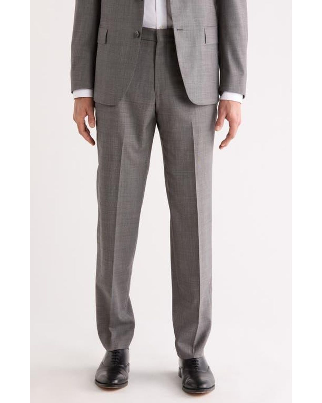 Vince Gray Flat Front Wool Suit Pants for men