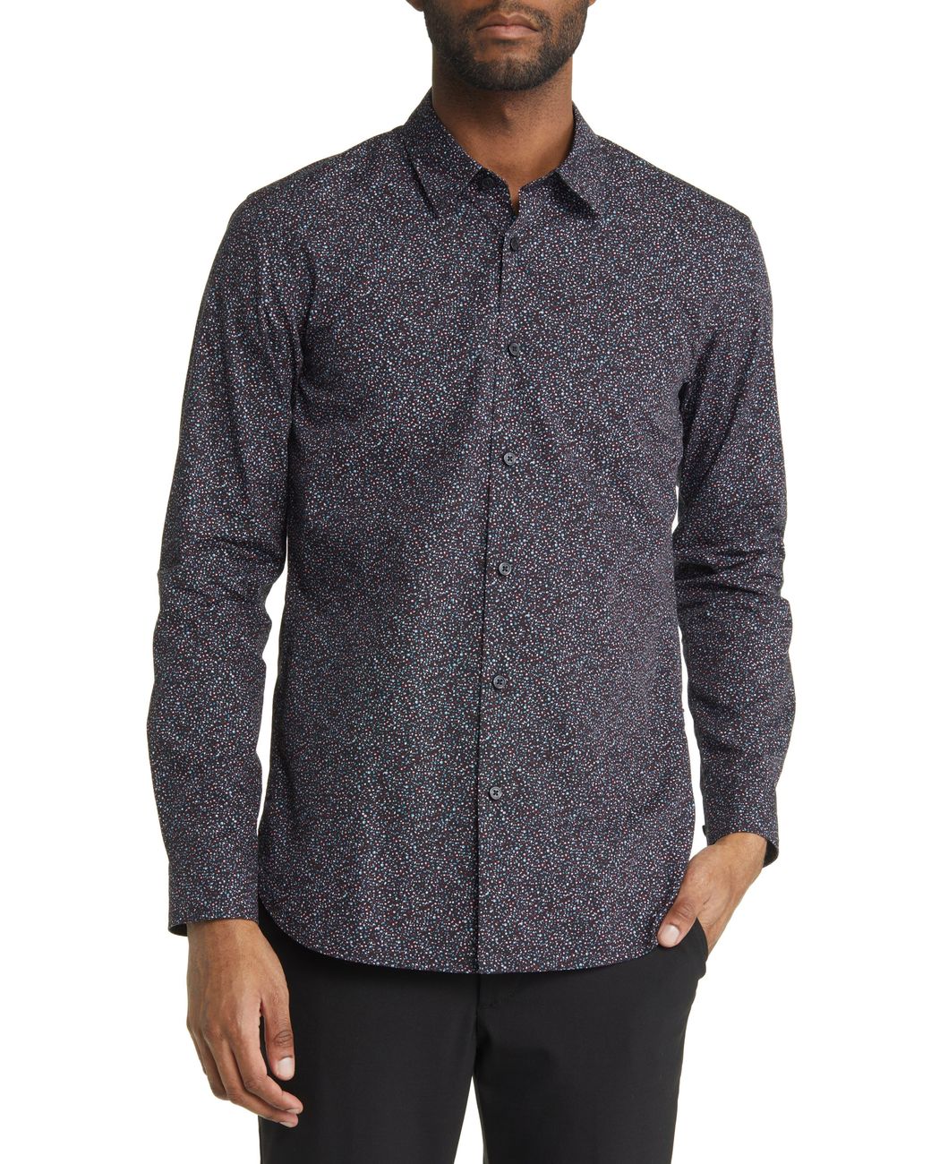 BOSS by HUGO BOSS Roger Slim Fit Buttonup Shirt in Gray for Men Lyst