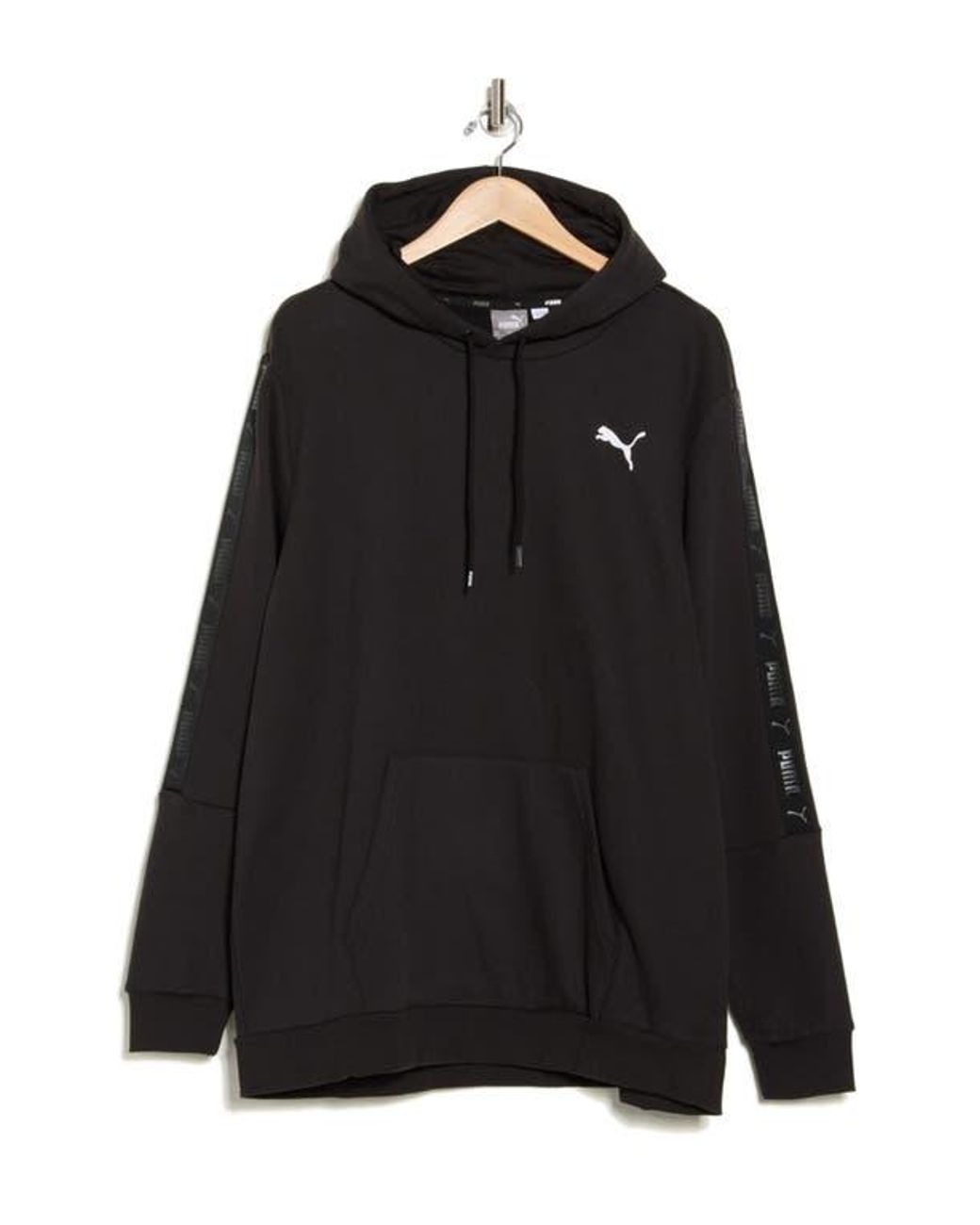 PUMA Embossed Tape Hoodie in Black for Men Lyst