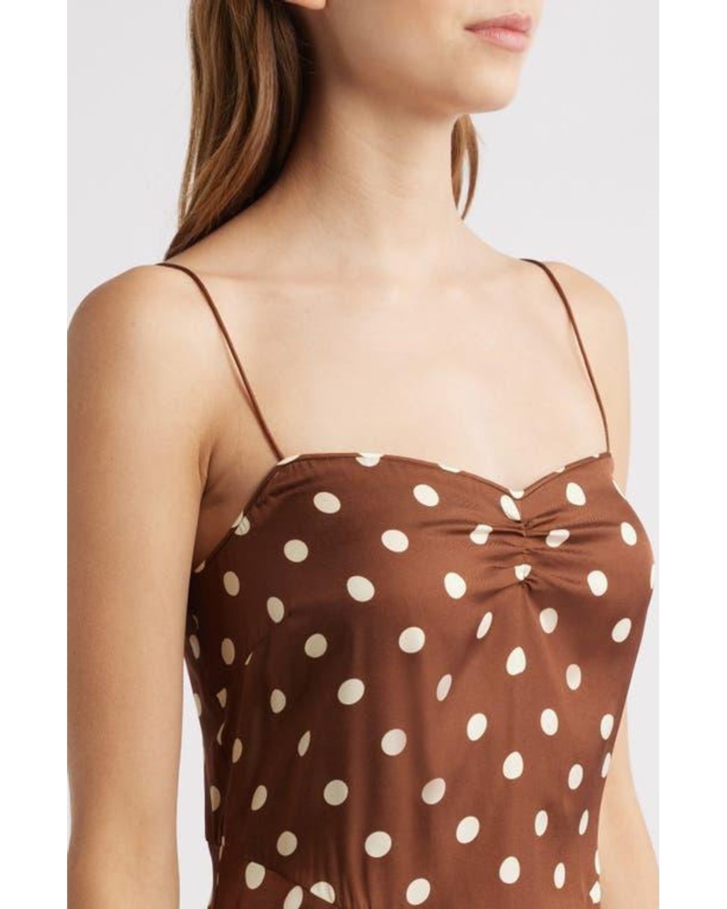 doen brown polka dot dress Doen Melina Dress by Doen