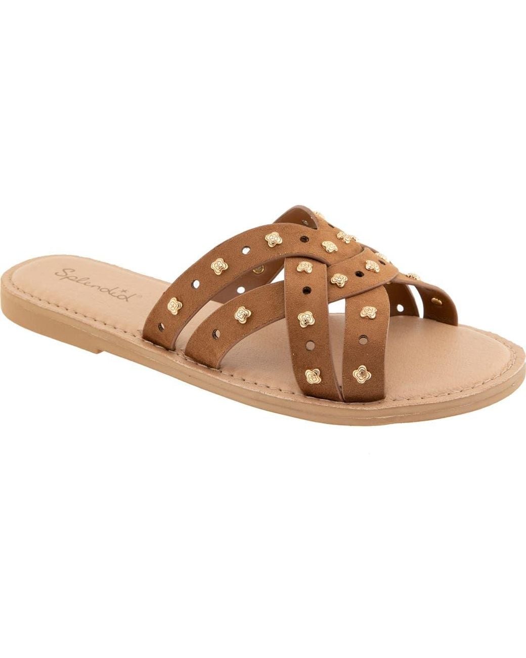 Splendid Brown Simon Studded Slide Sandal