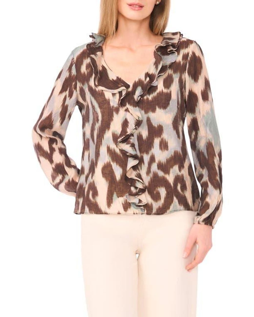 Halogen® Pink Ruffle Top