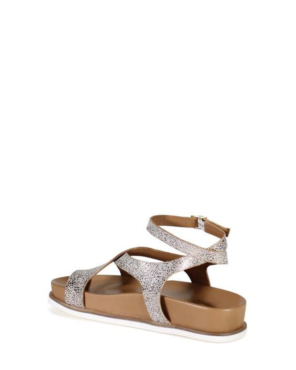 Diba True Brown Carn Ival Ankle Strap Toe Loop Sandal