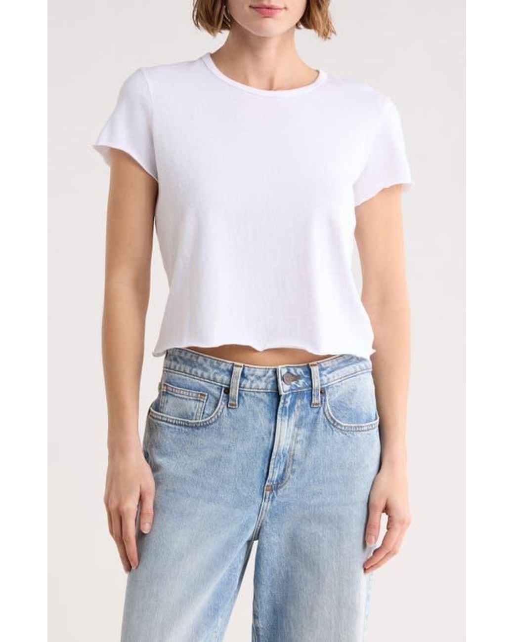 James Perse Blue Shrunken Tee