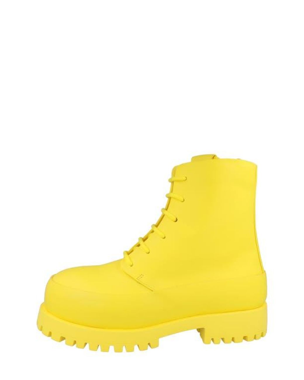 Ferragamo Yellow Lace-Up Combat Boot for men