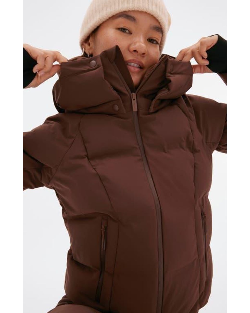 Halfdays Brown Georgie Puffer Jacket