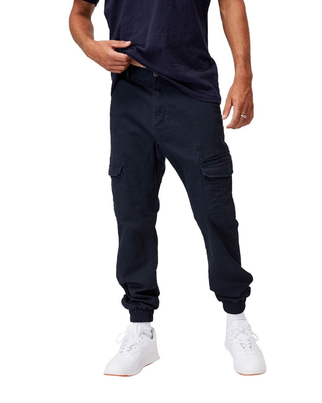 Cotton On Synthetic Knit Cargo Jogger in Washed Navy (Blue) for Men - Lyst