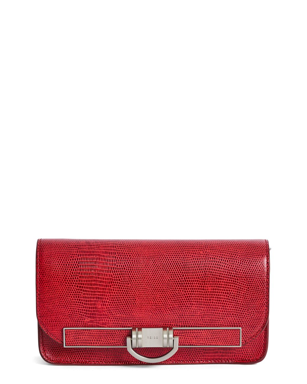 Reiss Lexi Leather Baguette Crossbody in Red Lyst