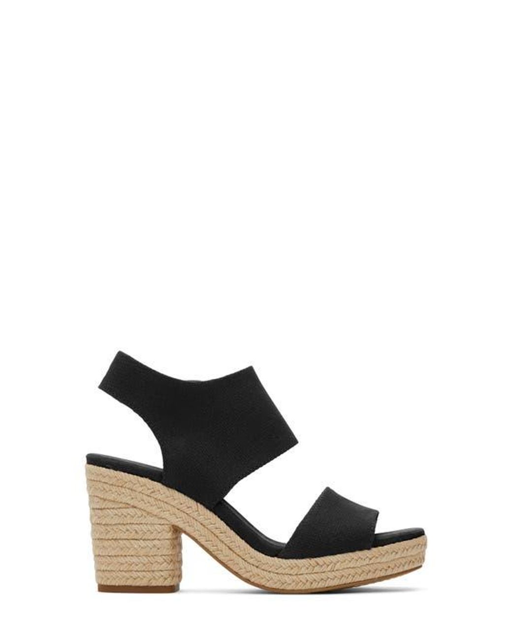 TOMS Black Majorca Platform Sandal